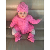 Emma Baby Cardigan Hat Booties Set Pattern 0-3 Months | Crochet Pattern PDF | English